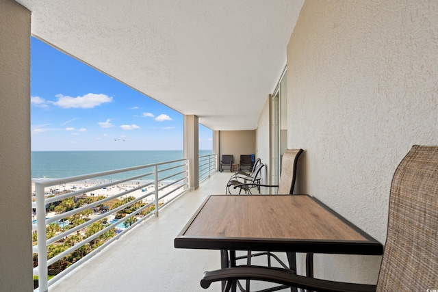 9840 Queensway Blvd Unit 1007, Myrtle Beach, SC 29572 - balcony featuring view of water and beach