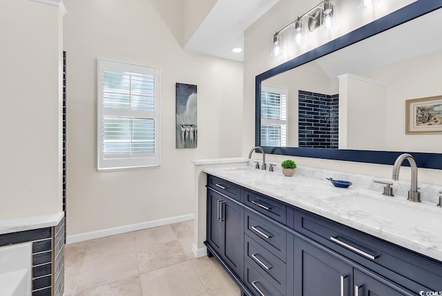 130 Ashton Cir, Myrtle Beach, SC 29588 - bathroom with a wealth of natural light, a sink, and baseboards
