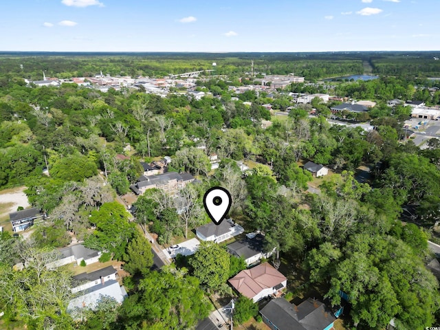 bird's eye view with a forest view