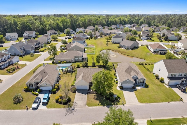 aerial view of residential area