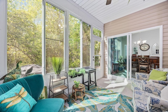 1208 Camlet Ln, Little River, SC 29566 - sunroom / solarium with a chandelier