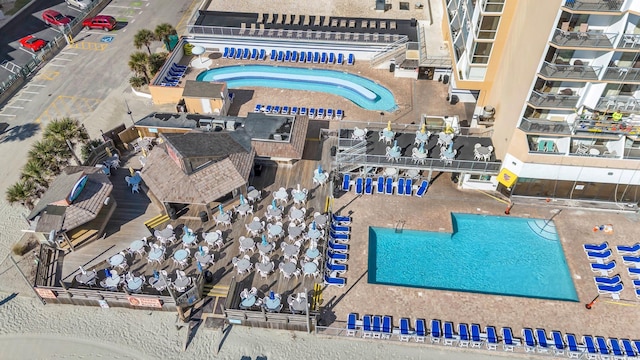 9550 Shore Dr Unit 633, Myrtle Beach, SC 29572 - bird's eye view of a pool area