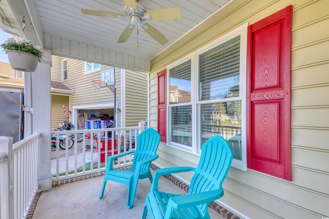 190 Hamilton Way, Conway, SC 29526 - covered porch with a ceiling fan