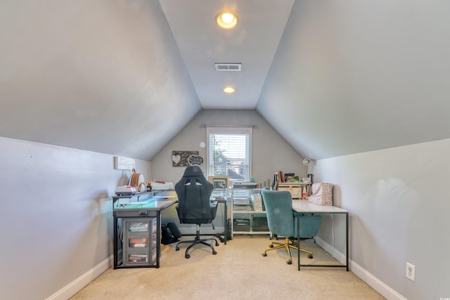 190 Hamilton Way, Conway, SC 29526 - carpeted office featuring baseboards and vaulted ceiling