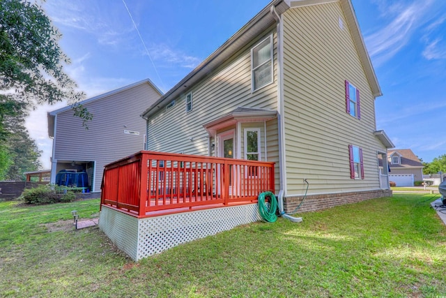 190 Hamilton Way, Conway, SC 29526 - back of house with a wooden deck and a lawn