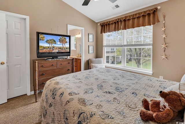 1046 Palisade Cir Unit 1046, Myrtle Beach, SC 29577 - carpeted bedroom featuring lofted ceiling, ceiling fan, and baseboards