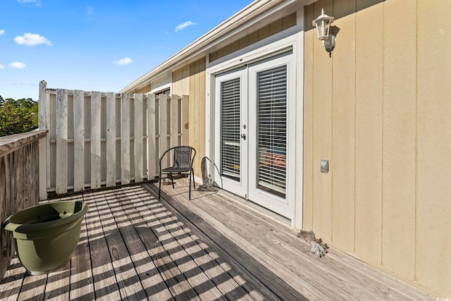 deck with french doors