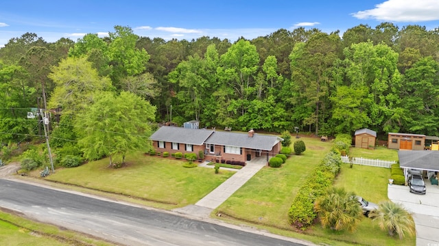 5033 Brantwood Dr, Mullins, SC 29574 - aerial view with a view of trees