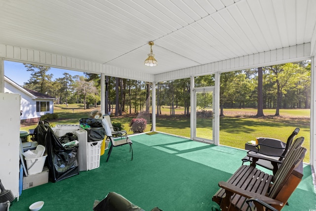 view of sunroom