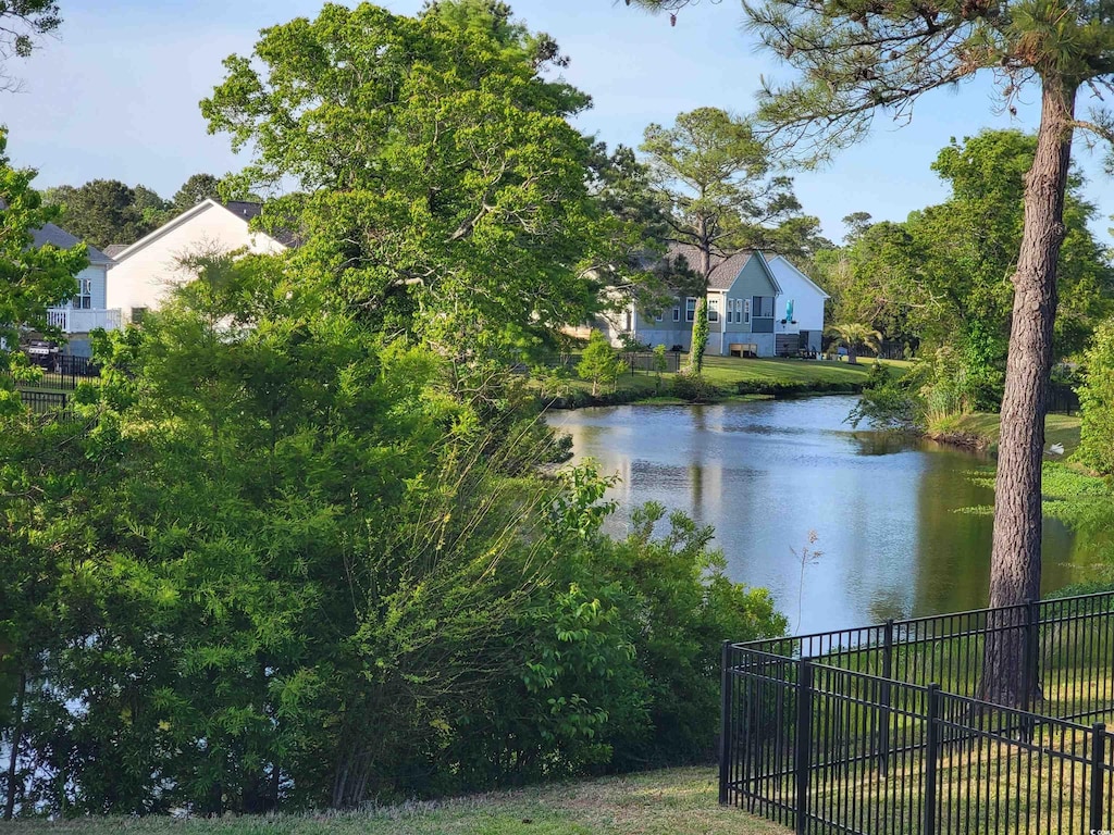 water view with fence