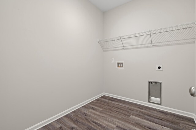 512 Charlton Blvd, Georgetown, SC 29440 - laundry area with dark wood-style floors, washer hookup, and electric dryer hookup