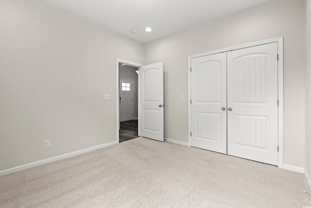 512 Charlton Blvd, Georgetown, SC 29440 - unfurnished bedroom with carpet floors, baseboards, a closet, and recessed lighting