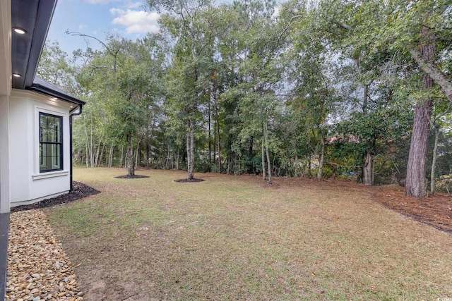 view of grassy yard