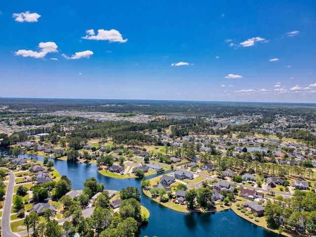 8231 Forest Lake Dr, Conway, SC 29526 - aerial view with a residential view and a water view