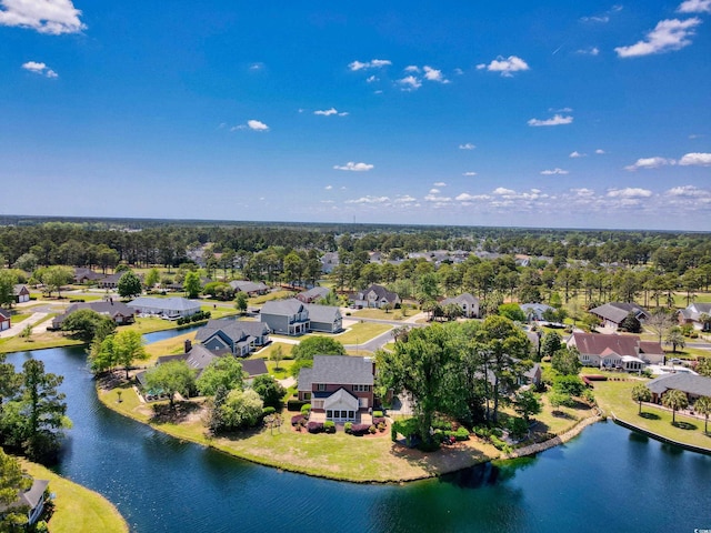 8231 Forest Lake Dr, Conway, SC 29526 - drone / aerial view featuring a residential view and a water view