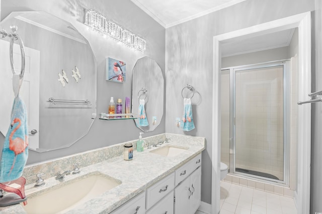 8231 Forest Lake Dr, Conway, SC 29526 - full bath featuring double vanity, a shower stall, toilet, and a sink