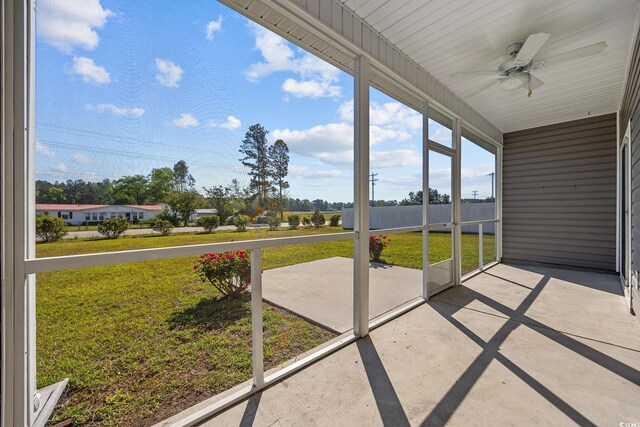 237 Copperwood Loop, Conway, SC 29526 - unfurnished sunroom with ceiling fan