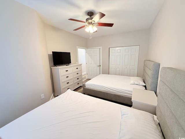 1025 World Tour Blvd Unit 205, Myrtle Beach, SC 29579 - bedroom with a ceiling fan and a closet