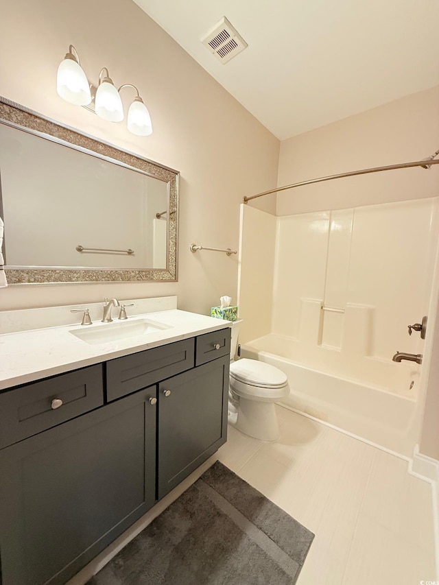 1025 World Tour Blvd Unit 205, Myrtle Beach, SC 29579 - bathroom with shower / bathtub combination, visible vents, vanity, and toilet