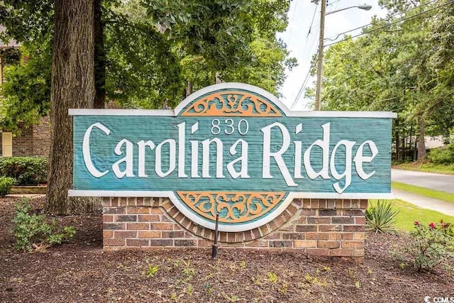view of community sign