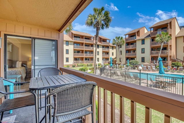 5507 N Ocean Blvd Unit 105, Myrtle Beach, SC 29577 - balcony with view of pool