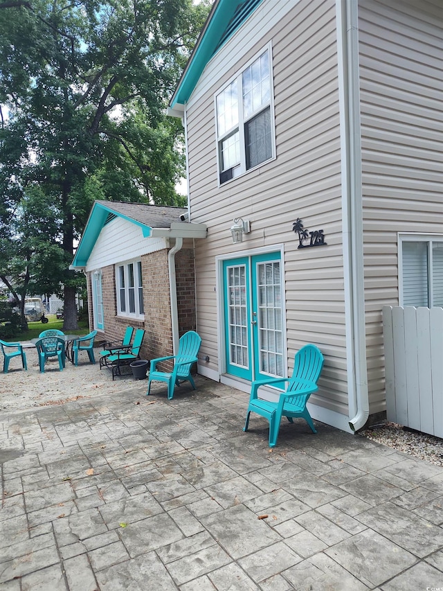 725 Juniper Dr, Surfside Beach, SC 29575 - view of patio / terrace featuring french doors