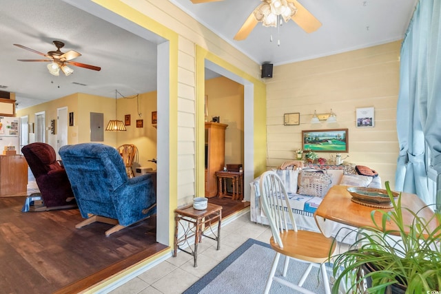 sunroom / solarium with electric panel