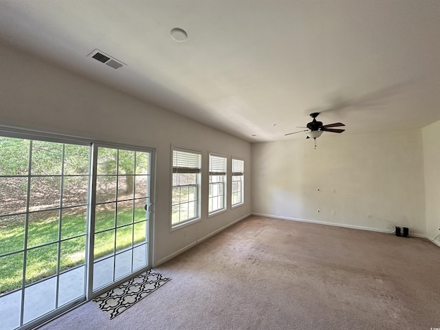 514 Hay Hill Ln Unit C, Myrtle Beach, SC 29579 - spare room with baseboards, light carpet, and ceiling fan
