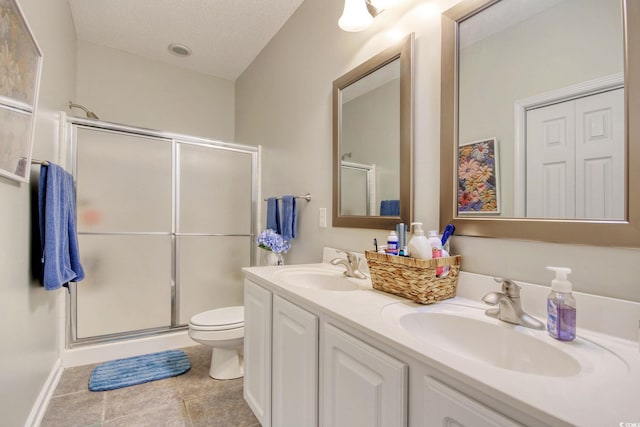 1533 Lanterns Rest Rd Unit 304, Myrtle Beach, SC 29579 - full bathroom with a shower stall, toilet, a sink, and double vanity