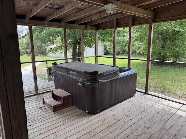 2560 Wise Rd, Conway, SC 29526 - sunroom featuring a jacuzzi