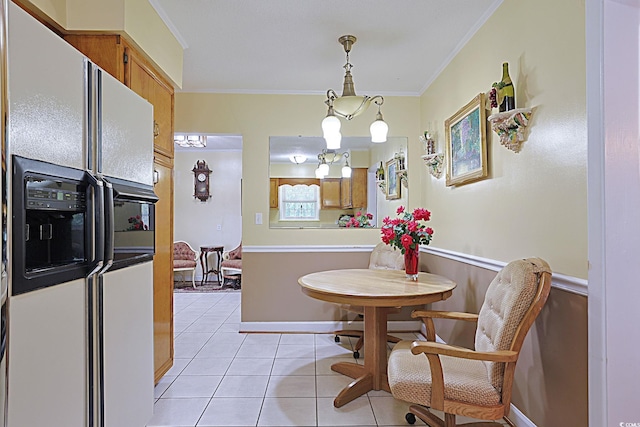 412 43rd Ave N, Myrtle Beach, SC 29577 - dining area with ornamental molding and light tile patterned floors