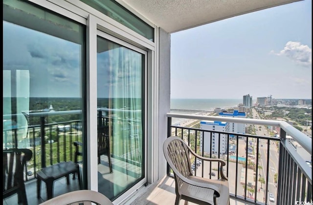 504 N Ocean Blvd Unit 1810, Myrtle Beach, SC 29577 - balcony featuring a view of city and a water view