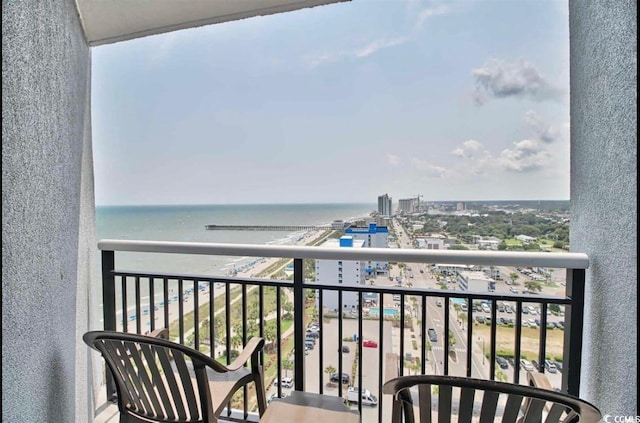504 N Ocean Blvd Unit 1810, Myrtle Beach, SC 29577 - balcony featuring a city view and a water view
