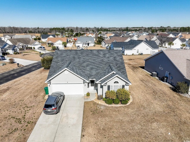 aerial view of residential area