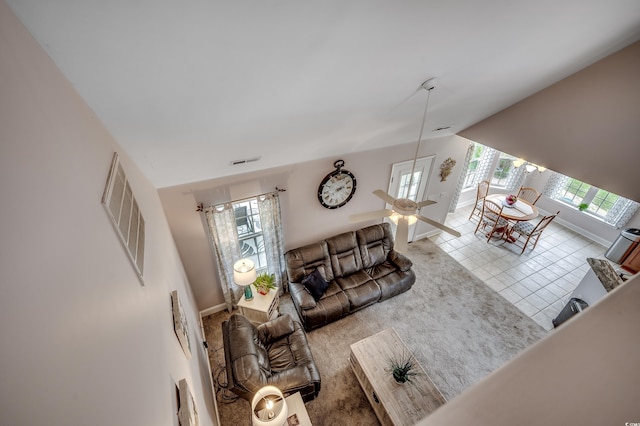 1001 Harvest View Ave, Conway, SC 29527 - living room featuring tile patterned floors and baseboards