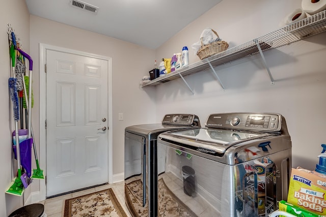 1001 Harvest View Ave, Conway, SC 29527 - washroom featuring washing machine and dryer and light tile patterned floors
