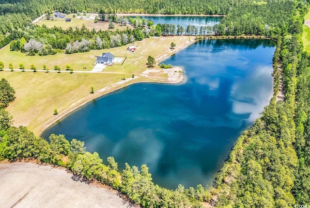 2300 Tansy Rd, Loris, SC 29569 - drone / aerial view of a nearby body of water and a heavily wooded area