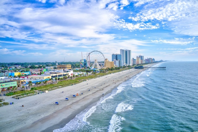 5511 N Ocean Blvd Unit 209, Myrtle Beach, SC 29577 - view of urban area featuring waterfront with a beach