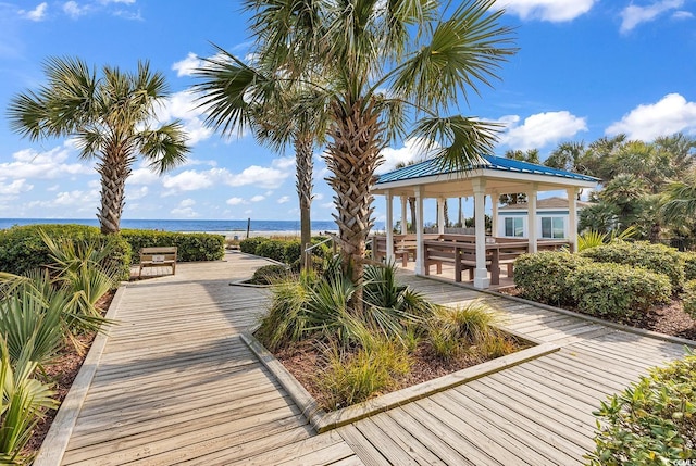 5511 N Ocean Blvd Unit 209, Myrtle Beach, SC 29577 - view of home's community featuring a gazebo and a water view