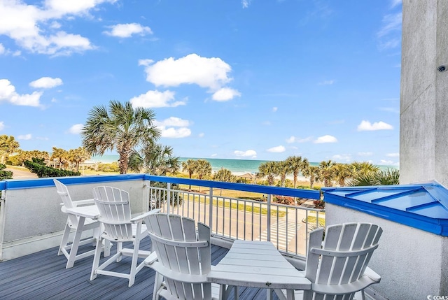 5511 N Ocean Blvd Unit 209, Myrtle Beach, SC 29577 - wooden terrace with a water view
