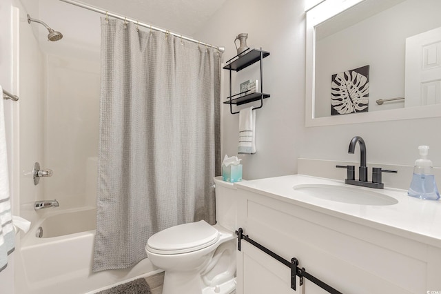 619 Waterway Village Blvd Unit 7C, Myrtle Beach, SC 29579 - bathroom with vanity, shower / bathtub combination with curtain, and toilet