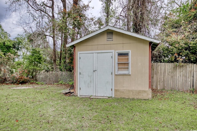 1028 1st Ave S, North Myrtle Beach, SC 29582 - view of shed featuring fence
