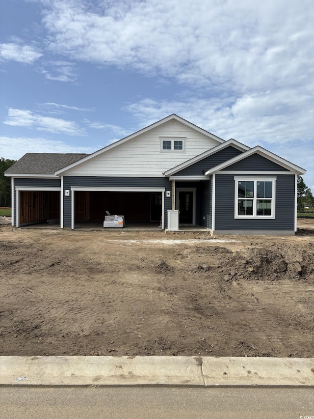 190 Glengrove Ln, Murrells Inlet, SC 29576 - unfinished property featuring a garage and dirt driveway