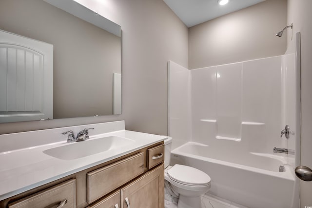 186 Glengrove Ln, Murrells Inlet, SC 29576 - full bathroom featuring toilet, recessed lighting, tub / shower combination, and vanity