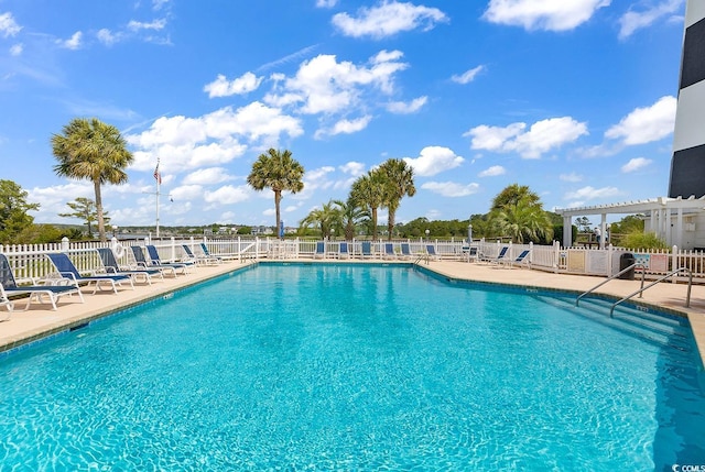 4755 Lightkeepers Way Unit 15-E, Little River, SC 29566 - pool with a pergola, fence, and a patio area