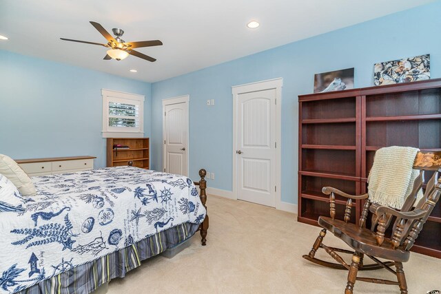 600 Waterbridge Blvd, Myrtle Beach, SC 29579 - carpeted bedroom with baseboards, recessed lighting, and ceiling fan
