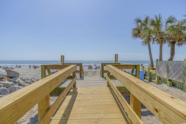 1012 N Waccamaw Dr Unit 507, Murrells Inlet, SC 29576 - dock with view of water and beach