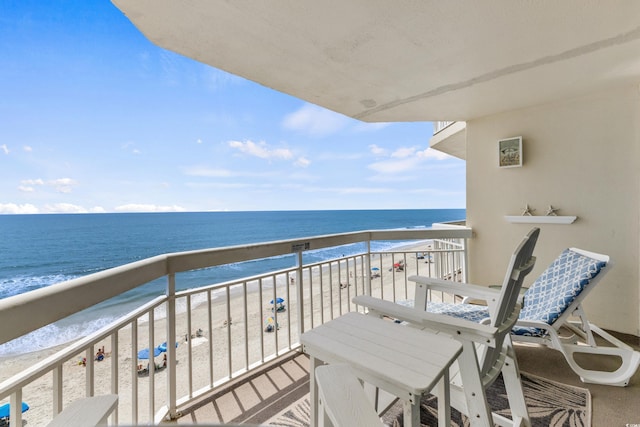 1012 N Waccamaw Dr Unit 507, Murrells Inlet, SC 29576 - balcony with view of water and beach