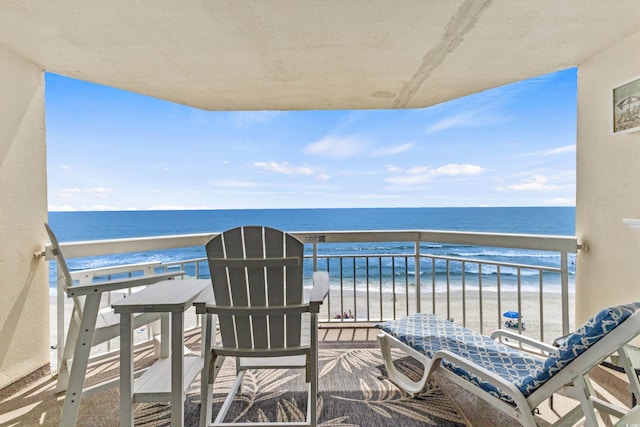 1012 N Waccamaw Dr Unit 507, Murrells Inlet, SC 29576 - balcony with view of water and beach