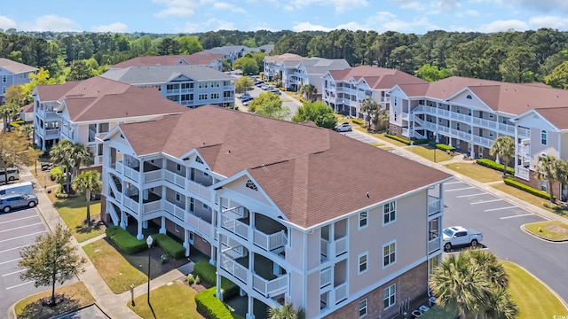 aerial view of residential area